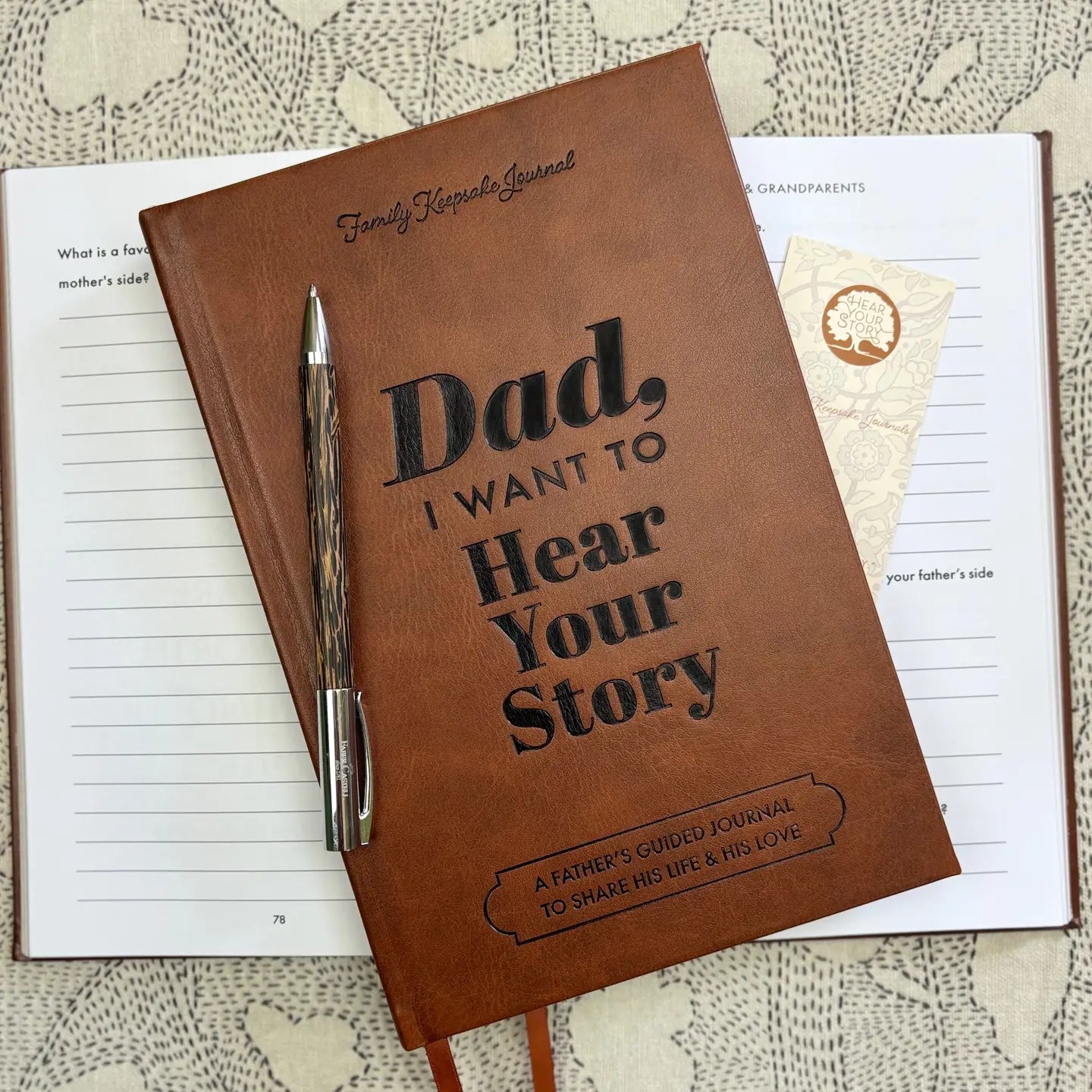 "Dad, I Want To Hear Your Story" Keepsake Journal (Premium)