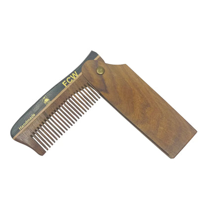 Handmade Folding Wooden Hair & Beard Comb