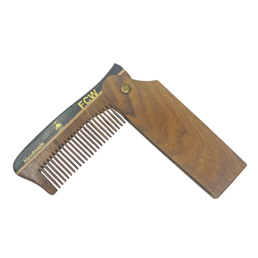 Handmade Folding Wooden Hair & Beard Comb