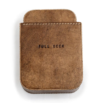 Leather Card Carrying Case w/Deck of Cards