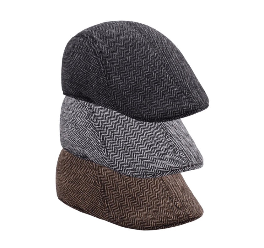 Herringbone Ivy Flat Cap
