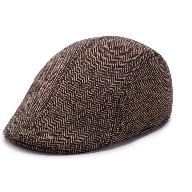 Herringbone Ivy Flat Cap
