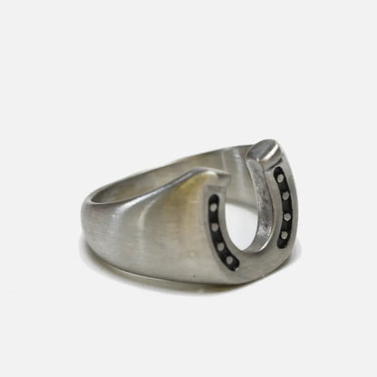 Steel Horseshoe Ring