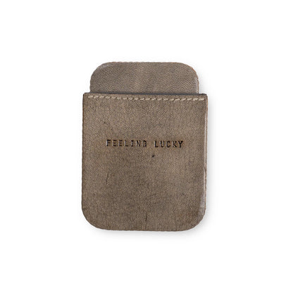 Leather Card Carrying Case w/Deck of Cards
