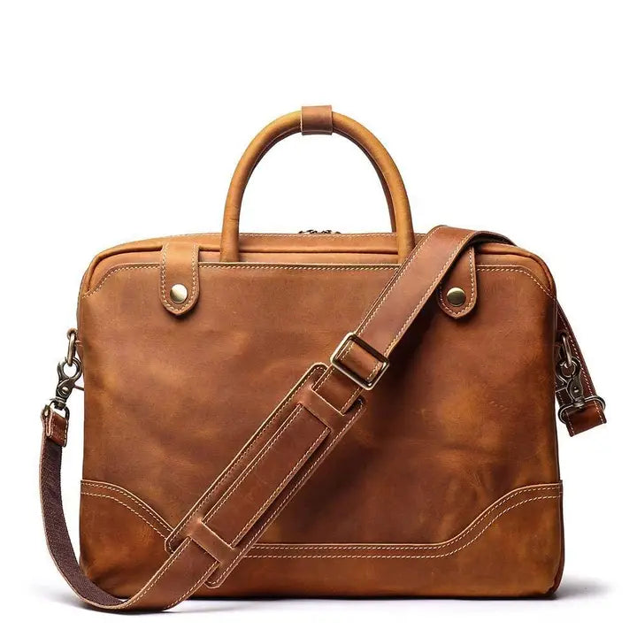 Leather Messenger Bag and Laptop Case