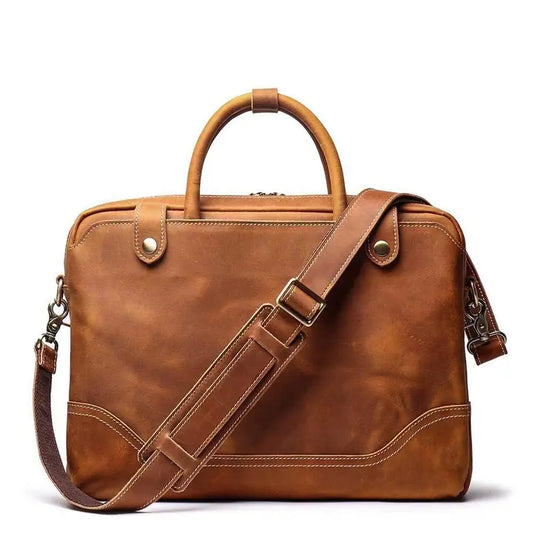 Leather Messenger Bag and Laptop Case