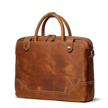 Leather Messenger Bag and Laptop Case