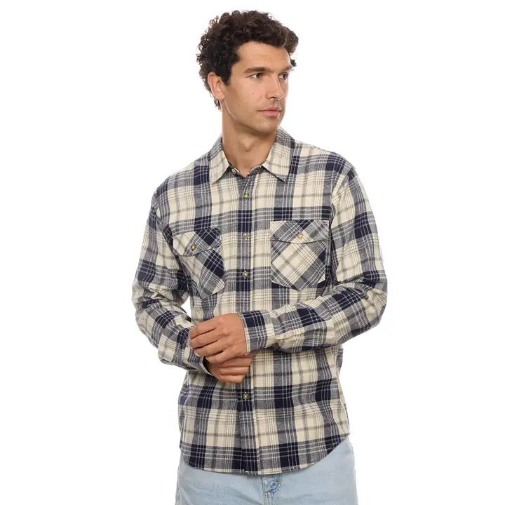 Long-Sleeved Plaid Flannel