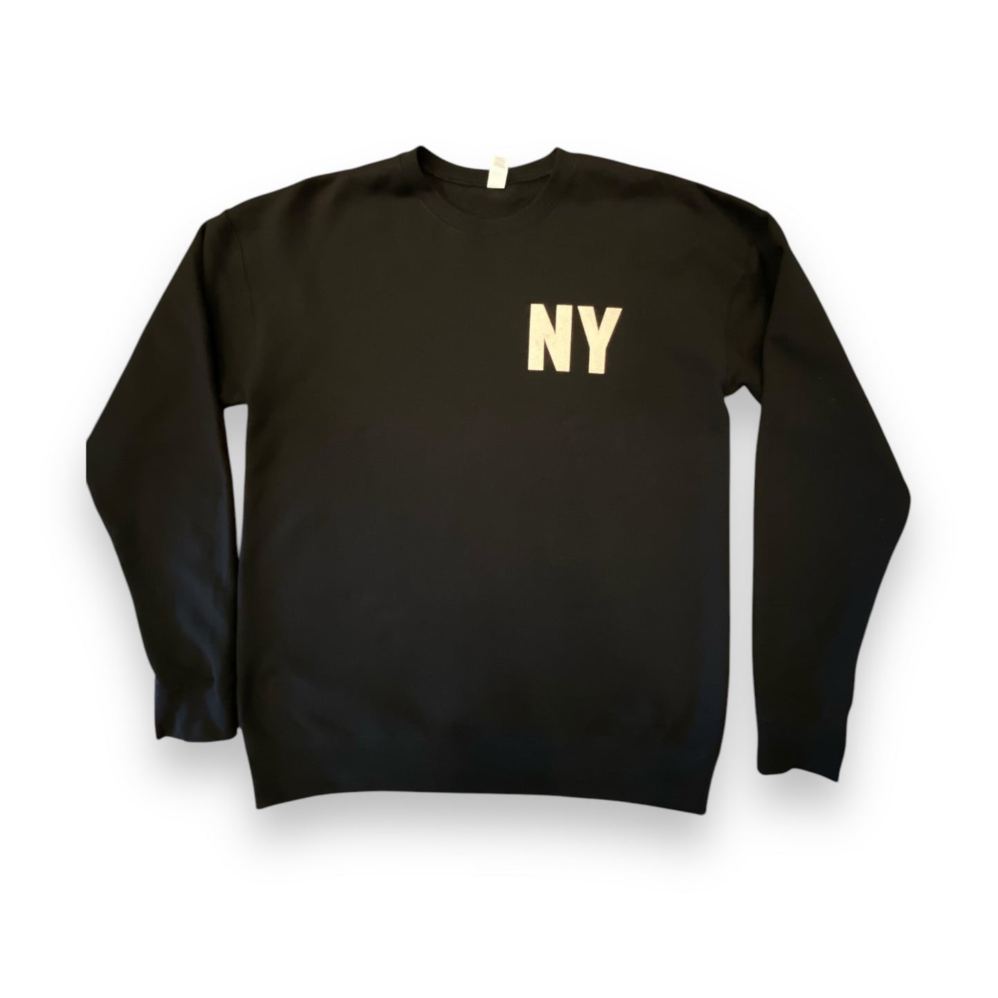 Embroidered Black NY Crewneck