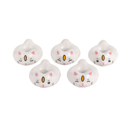 Lucky Cat Chopstick Rest Ring Set