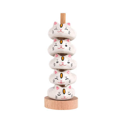 Lucky Cat Chopstick Rest Ring Set