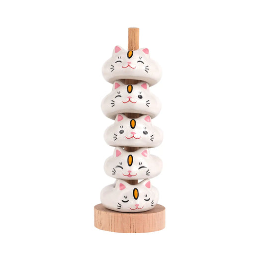 Lucky Cat Chopstick Rest Ring Set