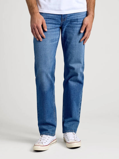 Authentic Straight Leg Jeans (Medium Indigo Wash)