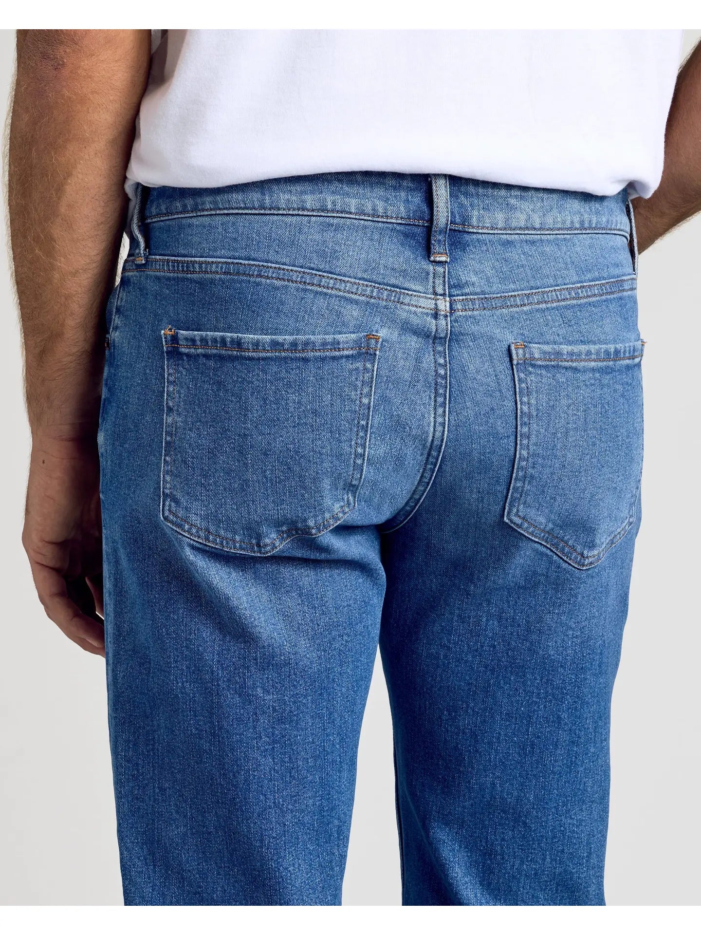 Authentic Straight Leg Jeans (Medium Indigo Wash)