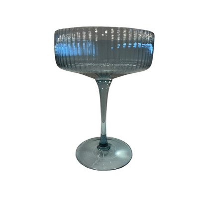 Vintage Ribbed Coupe Glass