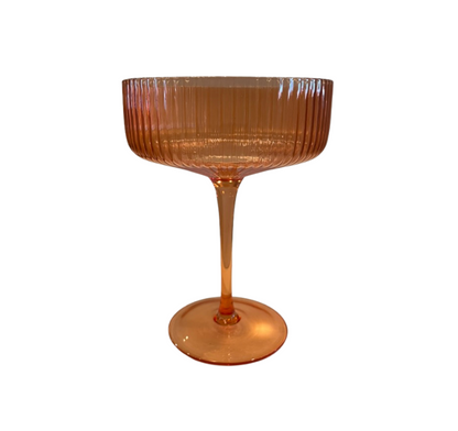 Vintage Ribbed Coupe Glass