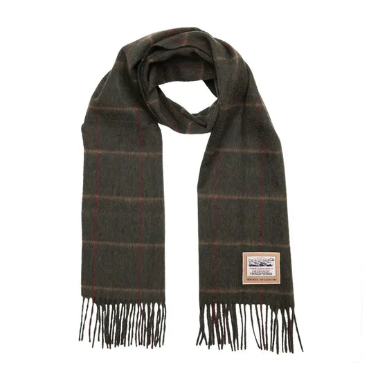 Pure Wool Box Check Scarf