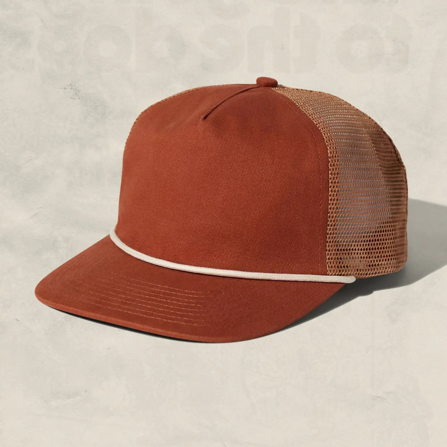 Brushed Cotton Rope Trucker Hat