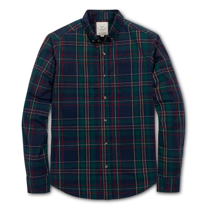 Organic Poplin Stretch Button Down Shirt