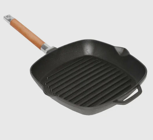 BIOL Cast Iron Grill Pan with Detachable Handle