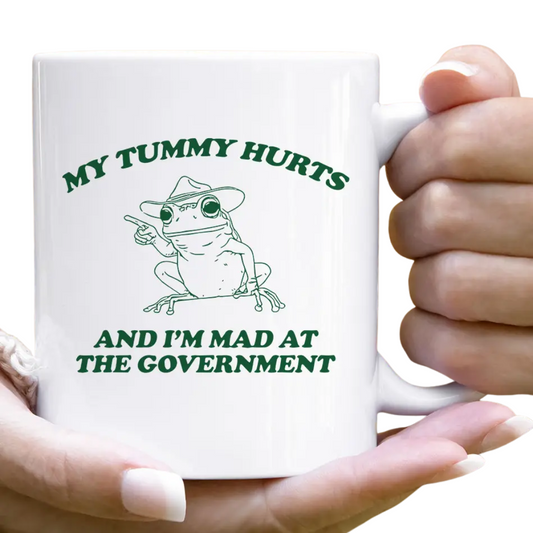 My Tummy Hurts Frog Coffee Mug