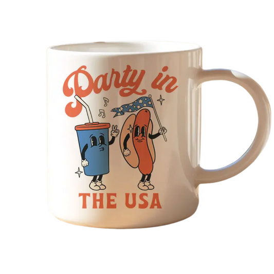 Party in the USA Hotdog  Coffee Mug