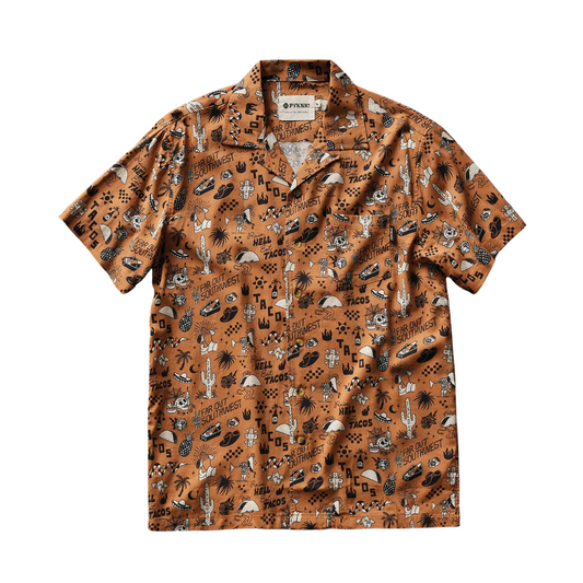 Raise Hell Eat Tacos Casual Button-Up Shirt
