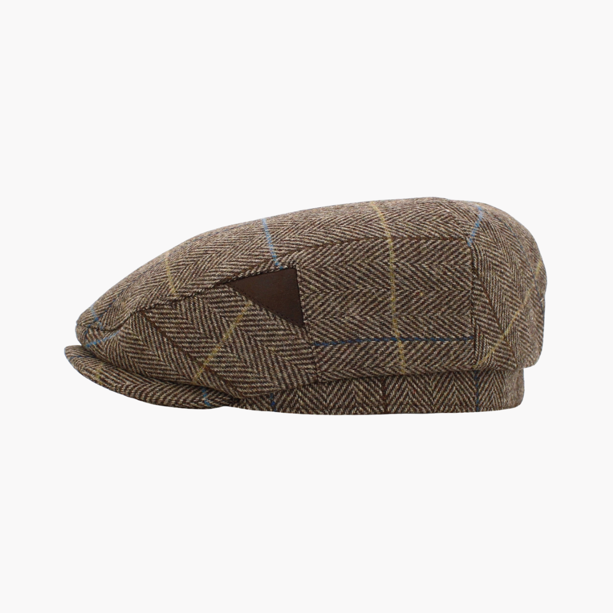Plaid Wool Blend Flat Cap