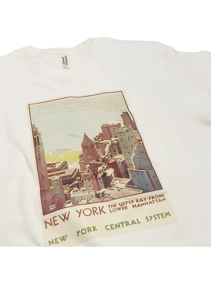 Manhattan Vintage Poster White Tee