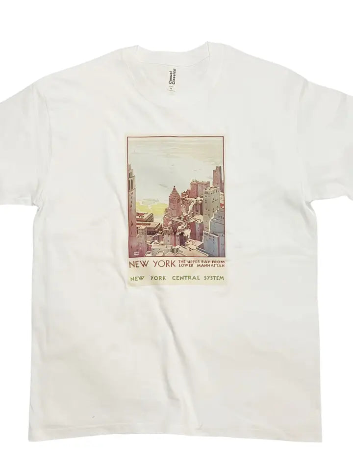 Manhattan Vintage Poster White Tee