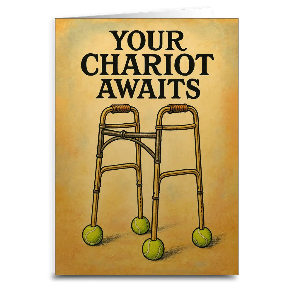 Your Chariot Awaits Birthday Card