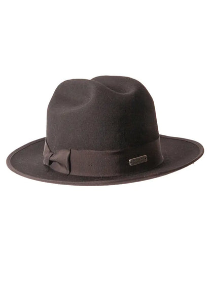 Black Ambrose Felt Fedora Hat