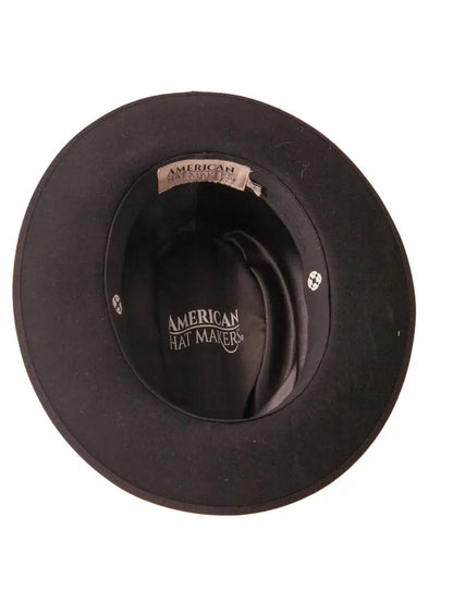 Black Ambrose Felt Fedora Hat