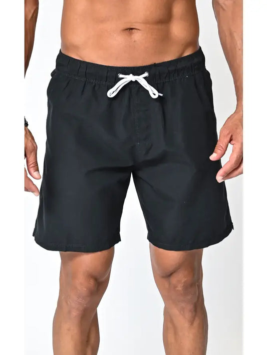 Black Drawstring Swim Shorts