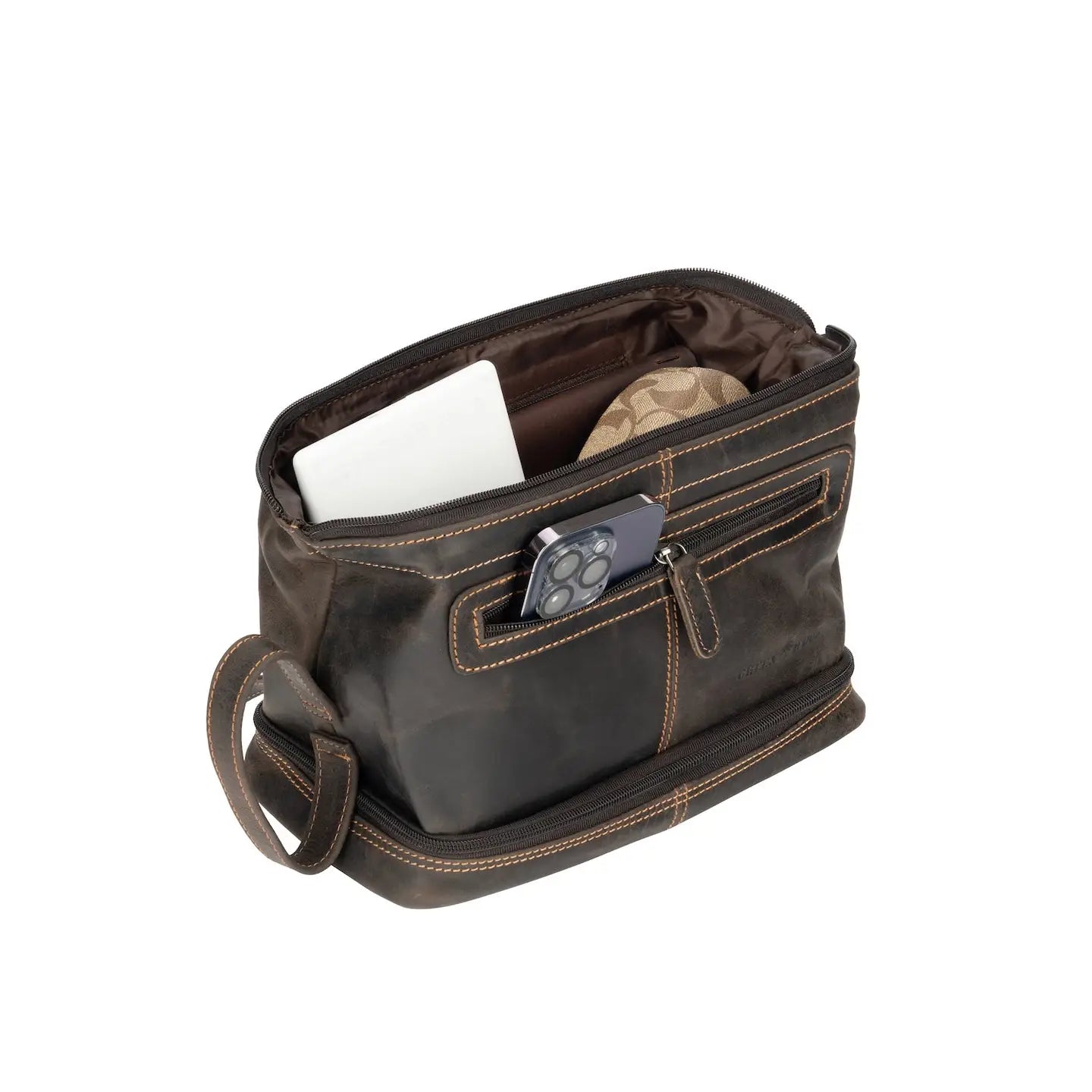 Napier Leather Toiletry Bag