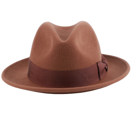 Pablo Brown Wool Fedora Hat