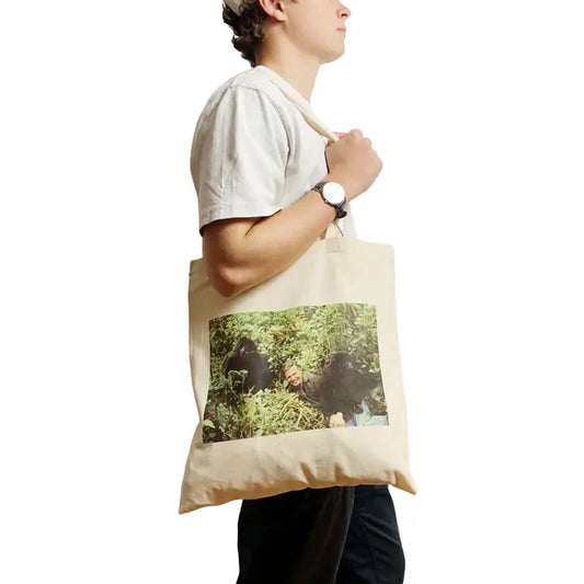 David Attenborough with Mountain Gorillas Tote Bag