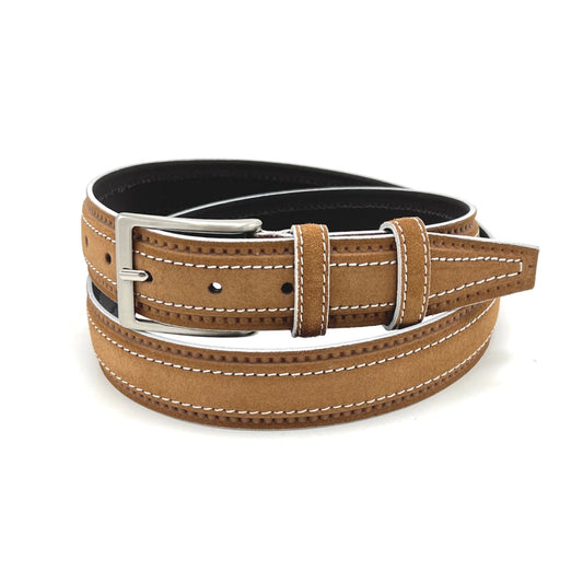 Suede Leather Belt Camel