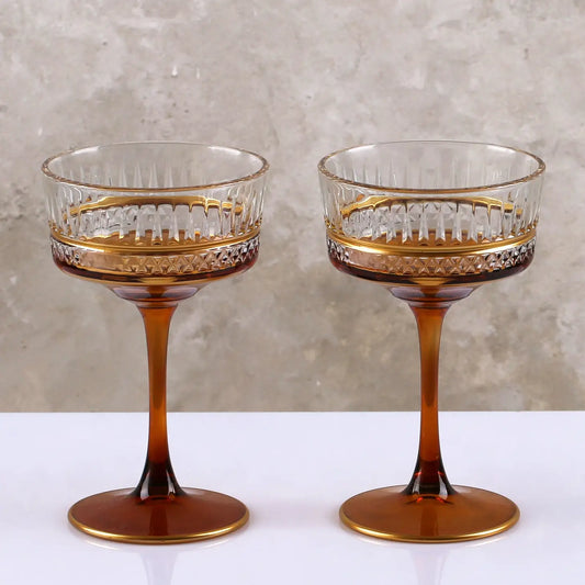 Colored Crystal Vintage Glasses