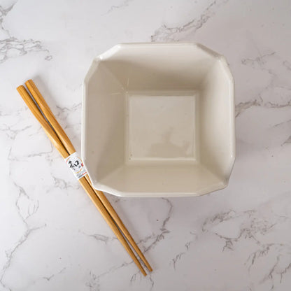Ceramic Takeout Box Serving Bowl with Chopsticks