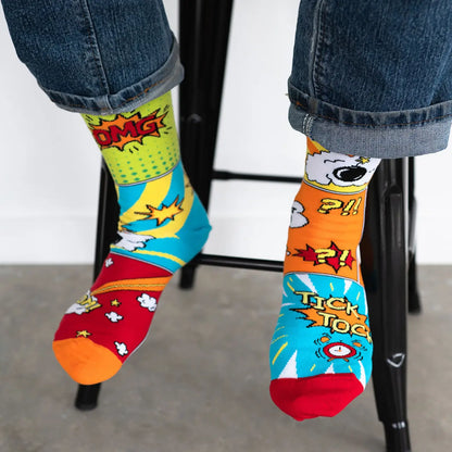Mismatched Comics Socks