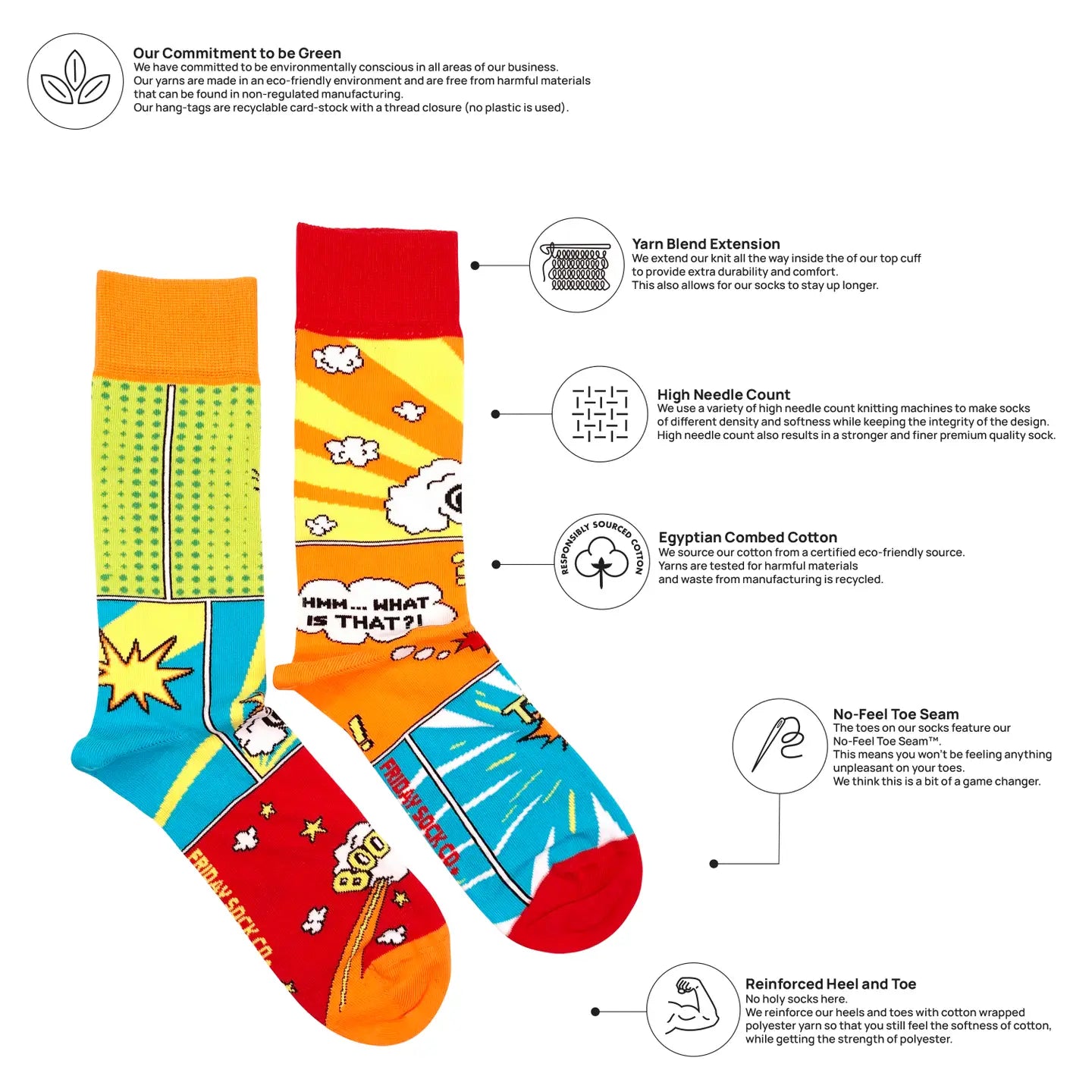 Mismatched Comics Socks