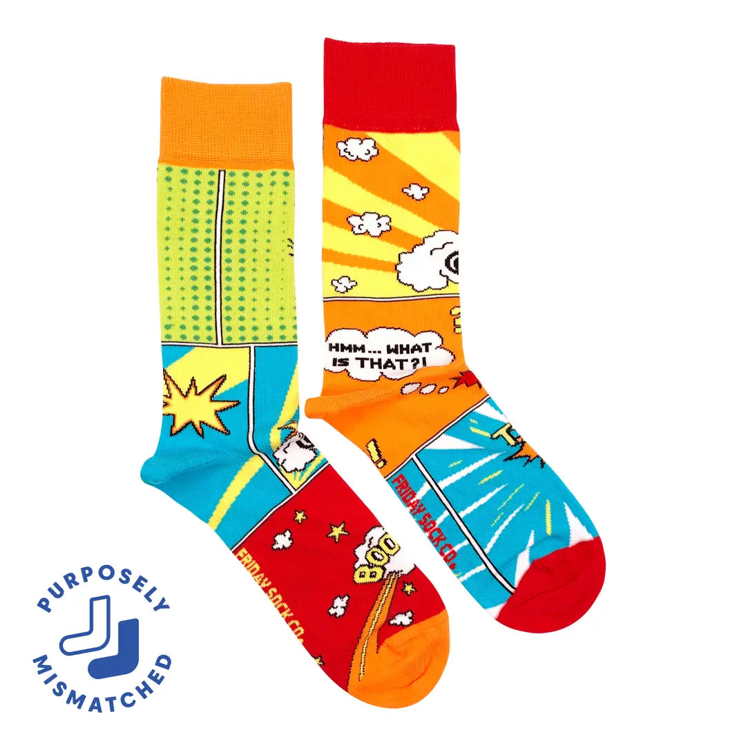 Mismatched Comics Socks