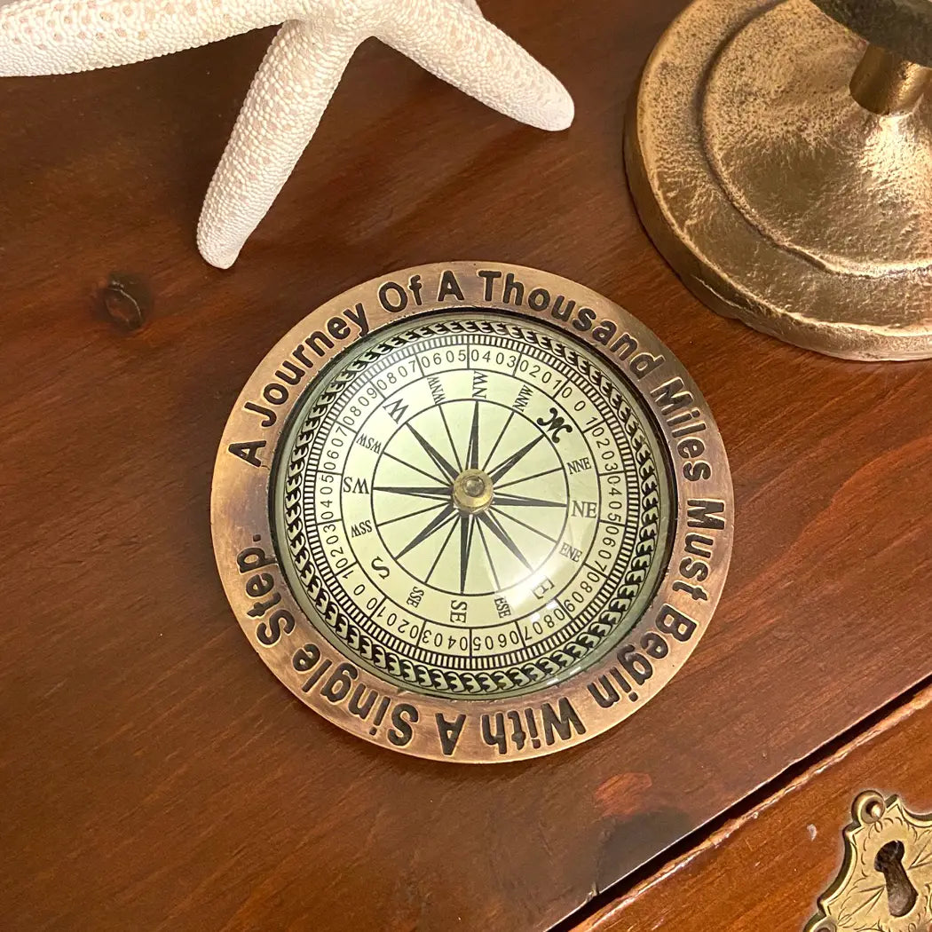 Inspirational Paperweight Compass