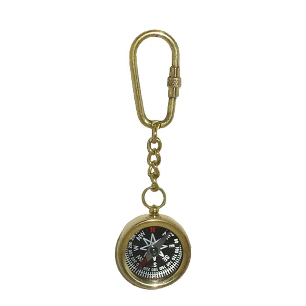 Brass Compass Keychain
