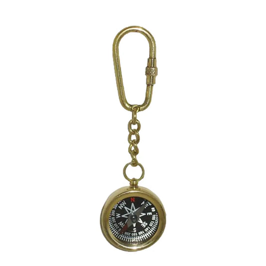 Brass Compass Keychain