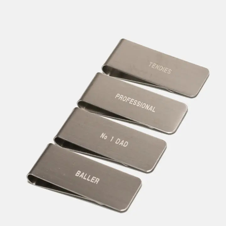 Engraved Stainless Steel Money Clip