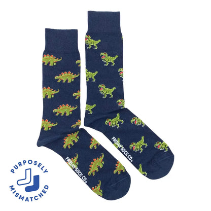 Mismatched Dinosaur Socks