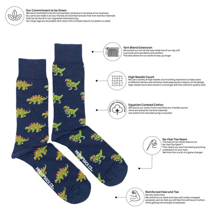 Mismatched Dinosaur Socks