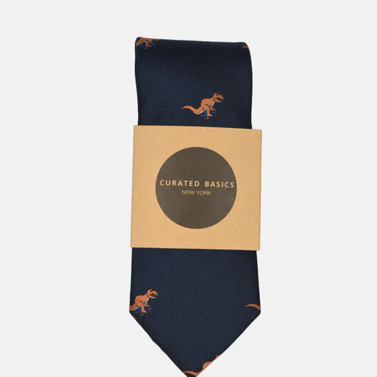 100% Silk T-Rex On A Bike Tie